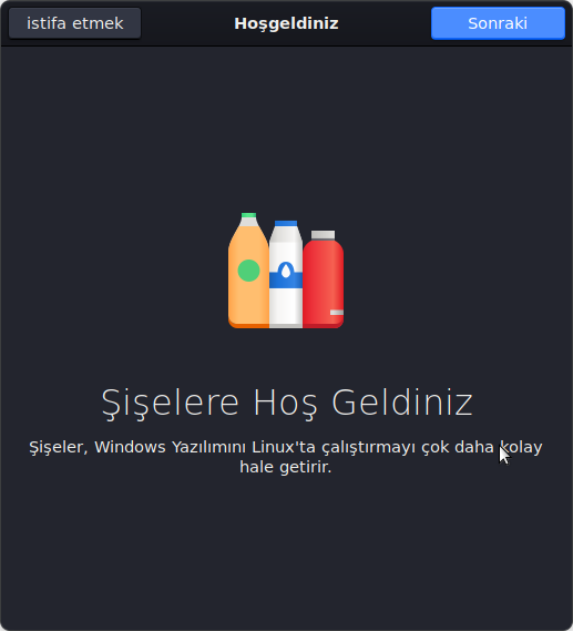 Şişeler, Windows uygulamalarını Kolayca Linux’a Yükleyin.